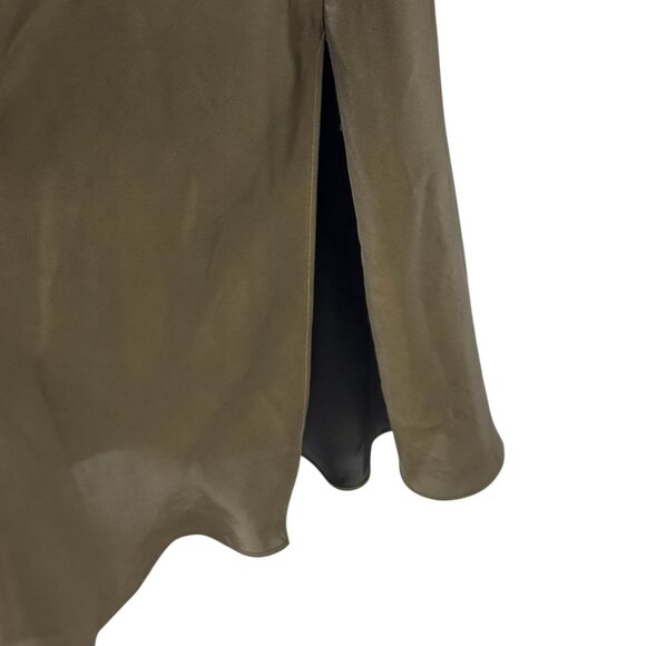 All Saints Hadley Slip Dress Metallic Gold Size 2 READ Column Midi Party - Picture 3 of 13